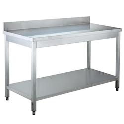 Vaiotec EASYLINE Arbeitstisch 700 / mit Grundboden & Aufkantung B:1400 Image