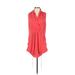 Wilfred Casual Dress - Mini V-Neck Sleeveless: Red Solid Dresses - Women's Size X-Small