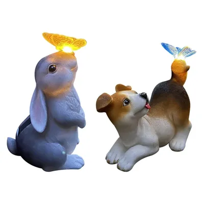 Lapin avec lumière solaire pour décoration extérieure K1ressing Garden FigAuckland