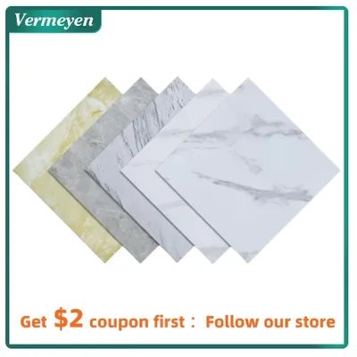 VermeFP-Autocollants de décoration murale imperméables autocollant mural en marbre surface en PVC