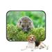 PKQWTM Wild Hedgehog On A Green Moss Covered Log With A Green Pet Dog Cat Bed Pee Pads Mat Cushion Potty Dogs Blankets Crate Bed Kennel 28x36 inch