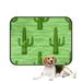 PKQWTM Cactus Cactus Green Wave Light Green Pet Dog Cat Bed Pee Pads Mat Cushion Potty Dogsblankets Crate Bed Kennel 20x24 inch