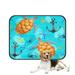 ECZJNT Watercolor Sea Anchors Crabs Sea Turtles Seastars Pet Dog Cat Bed Pee Pads Mat Cushion Potty Dogsblankets Crate Bed Kennel 20x24 inch