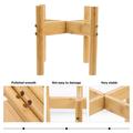 1 Set of Pet Bowl Support Rack Bamboo Cat Food Bowl Holder Household Dog Feeder Stand Pet Supply