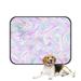 PKQWTM marble Silk white pink lilac purple lavender mint green Pet Dog Cat Bed Pee Pads Mat Cushion Potty Dogs Blankets Crate Bed Kennel 28x36 inch