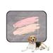 ECZJNT Brush Strokes In Gentle Skin Tones Gold Square Frame Pet Dog Cat Bed Pee Pads Mat Cushion Potty Dogs Blankets Crate Bed Kennel 20x24 inch