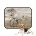 PKQWTM Silver Gray Andalusian Horse In Desert Pet Dog Cat Bed Pee Pads Mat Cushion Potty Dogs Blankets Crate Bed Kennel 25x30 inch