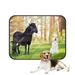 ECZJNT Golden Retriever Dog Cowboy Hat Holding Pony Leash Pet Dog Cat Bed Pee Pads Mat Cushion Potty Dogsblankets Crate Bed Kennel 25x30 inch