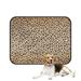 ECZJNT Leopard Texture Brown Beige With Darker Border Pet Dog Cat Bed Pee Pads Mat Cushion Potty Dogs Blankets Crate Bed Kennel 28x36 inch