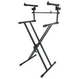 Rockville RKS42X X-Stand 2-Tier Keyboard or DJ Stand Fits Yamaha Piaggero NP-32