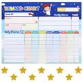 SKYDUE Magnetic Behavior Reward Chart for Kids Teens Toddlers 12â€� Ã—10â€™â€™ Tear-off Chore Chart with 1600 Five-pointed star Laser Sticker for Marking.