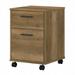 UrbanPro 2 Drawer Farmhouse Wood Mobile File Cabinet in Pine