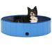 Dcenta Foldable Dog Bath Swimming Pool PVC Collapsible Pet Bathing Tub Portable Large Small Cat Dog Pet SPA Bathtub for Indoor and Outdoor Blue 47.2 x 11.8 Inches (Diameter x H)