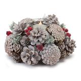 Frosted Pine Cone Votive Candle Holder (Set of 6)