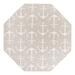 White Octagon 7'10" x 7'10" Area Rug - Sand & Stable™ Brentwood Gray/Ivory Indoor/Outdoor Area Rug Polypropylene | Wayfair