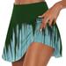 Black and Friday Deals 2023 Clearance under $5 JINMGG Shorts for Women Clearance $5 Women s Summer Pleated Tennis Skirts Athletic Stretchy Short Yoga Fake Two Piece Trouser Skirt Shorts Green XL