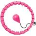 Weighted Fitness Hoop Plus Size for Adults Smart Exercise Hoop for Women Weight Loss 2 in 1 Adjustable Circular Massage with 24 Detachable Knots Fitness Equipment(pink)
