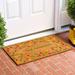 Red Barrel Studio® Filemn Non-Slip Door Mat 48.0 H x 24.0 W x 0.6 D in Coir, Rubber in Green;red;beige;yellow | 24" W x 48" L | Wayfair