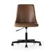 17 Stories Genuine Leather Task Chair Aluminum/Upholstered in Brown/Gray | 26 W x 26 D in | Wayfair F8698817FB1A47D087DB1CE637B61EEF