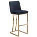 Mercer41 Marcelena 30.31" Stool Upholstered/Velvet/Metal in Black | 40.94 H x 16.14 W x 20.28 D in | Wayfair AA86CE04FA5F4BCBABF69B40CC27137A