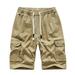 Mens Shorts Elasticated Waist Camo Shorts Multi Pockets Work Shorts Sale Knee Length Stretch Fit Trousers Casual Half Pants Cycling Shorts Summer Combat Chino Shorts Cargo Shorts Clearance