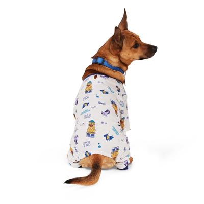 YOULY Cute & Classy Dog Pajama, XX-Small, Off-White / Orange