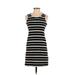 Max Studio Casual Dress - Sheath: Black Stripes Dresses - Women's Size X-Small