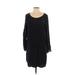 Treasure & Bond Casual Dress - Sweater Dress: Black Dresses - Women's Size Large