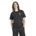 adidas Men's Seasonal Essentials Monogram Graphic Tee T-Shirt, Black, XXL