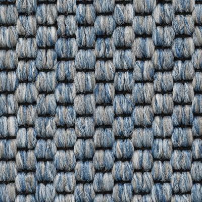 Teppichboden BODENMEISTER "Turania, Strukturschlinge - Uni Farben, Made in Netherlands", blau (hell, blau), B:400cm H:5,3mm L:200cm, Polypropylen, Teppiche, Wohnzimmer, Schlafzimmer, Kinderzimmer, Breite 400/500 cm Image