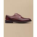 Men's Leather Grain Derby Brogue Shoes - Chestnut Brown, 11 R by Charles Tyrwhitt