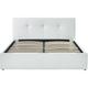 Baïta - Lit coffre seguro simili blanc coffre 160x200 sommier inclus - Blanc