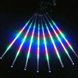 The Holiday Aisle® Meteor Shower Lights 12 inch 8 Tubes Outdoor Christmas Icicle Lights | 11.8 H x 79 W x 2 D in | Wayfair