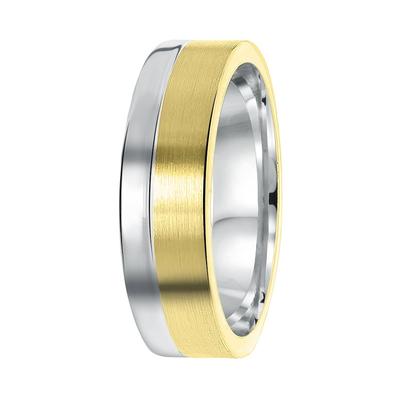 Lucardi - Ringe 'Benidorm' 925 Silber - silbern-goldfarbig Herrenschmuck 1 ct Herren (118.99 € / 1 ct) Image