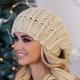 Chunky Knit Slouchy Beanie Beige Beret For Women Winter Alpaca Oversized Women Dreadlock Hat Birthday Christmas Gifts Her