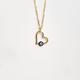 Tiny Heart Dark Blue & White Enamel Evil Eye Pendant Chain Necklace. 925 Sterling Silver Gold Plated. Good Luck Protection Jewellery