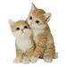 Hi-Line Gifts 6.75 Orange Hugging Kitten Outdoor Garden Statue