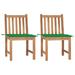 vidaXL 1/2/4/6/8x Solid Wood Teak Patio Chairs with Cushions Multi Colors