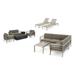 Noble House Cape 11-Seater Aluminum Estate Collection in Gray/Silver