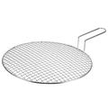 Uxcell Stainless Steel Grill 13-inch Round Barbecue Net BBQ Grill Outdoor Grill Baking Wire Mesh Rack with Handle