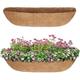 Nvzi 2PCS Coco Liner Trough Coco Liner for Planters 30inch Half Moon Shape Trough Coco Coir Coconut Fiber Replacement Liner for Window Box Wall Trough Planter