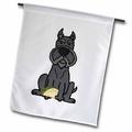 Funny Cute Black Bouvier des Flandres Dog eating Taco Cartoon 18 x 27 inch Garden Flag fl-326331-2