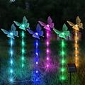 SRstrat Solar Powerd Garden Lights Solar Powered Butterflies Garden Light LED Butterflies Ground Insert Garden Light 6-piece Butterflies Stake Light Passageway Light for Yard Patio Pathway