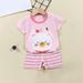 2Pcs Baby Girls Outfit Clearance Toddler Kids Baby Boys Girls Fashion Cute Short Sleeve Puppy Print Casual Suit