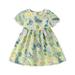 NKOOGH Girls formal Dresses Simple Frock Toddler Baby Kids Girl Dresses Short Sleeved Floral Summer Beach Dress Casual Clothes Sleeveless Skirt Dress