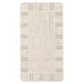 Chaudhary Living 2 x 4 Off White and Taupe Bordered Tonal Rectangular Area Throw Rug