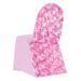 Efavormart 40 PCS Pink Satin Rosette Spandex Stretch Banquet Chair Cover Fitted Chair Cover