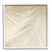 Stupell Industries Soft Beige Neutral Palm Leaves Botanical & Floral Painting White Framed Art Print Wall Art