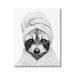 Stupell Industries Funny Raccoon Bathrobe Towel Animals & Insects Painting Gallery Wrapped Canvas Print Wall Art