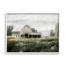 Stupell Industries Country Farmhouse Barn Meadow Landscape Painting White Framed Art Print Wall Art